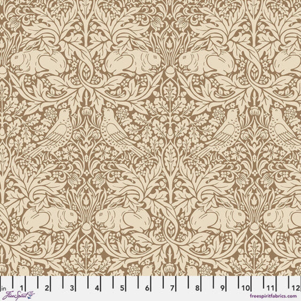 Fabric FreeSpirit Morris & Co. Medium Gold Brer Rabbit Oxford Holiday by the Quarter Yard PWWM131